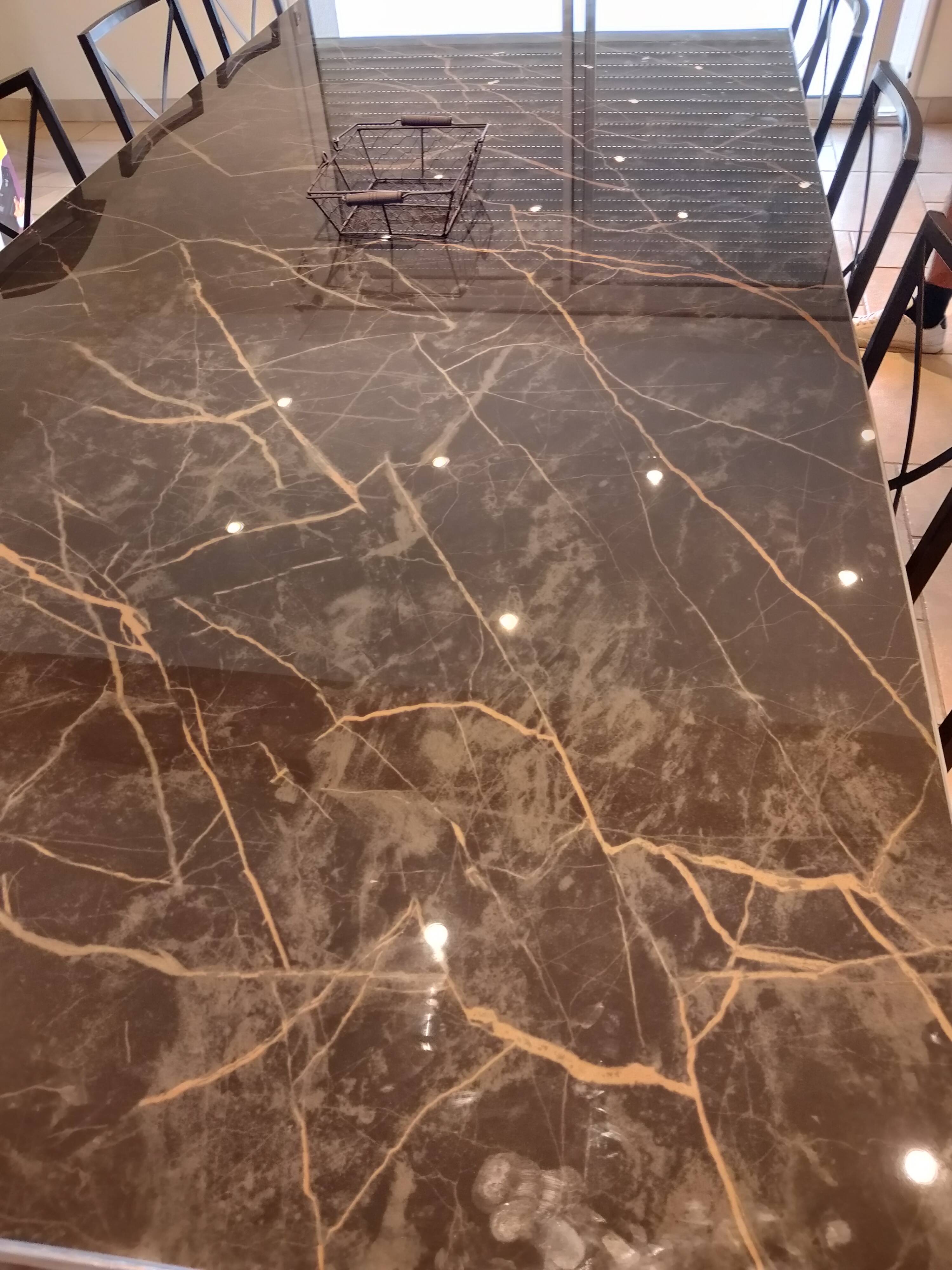 large table without chairs