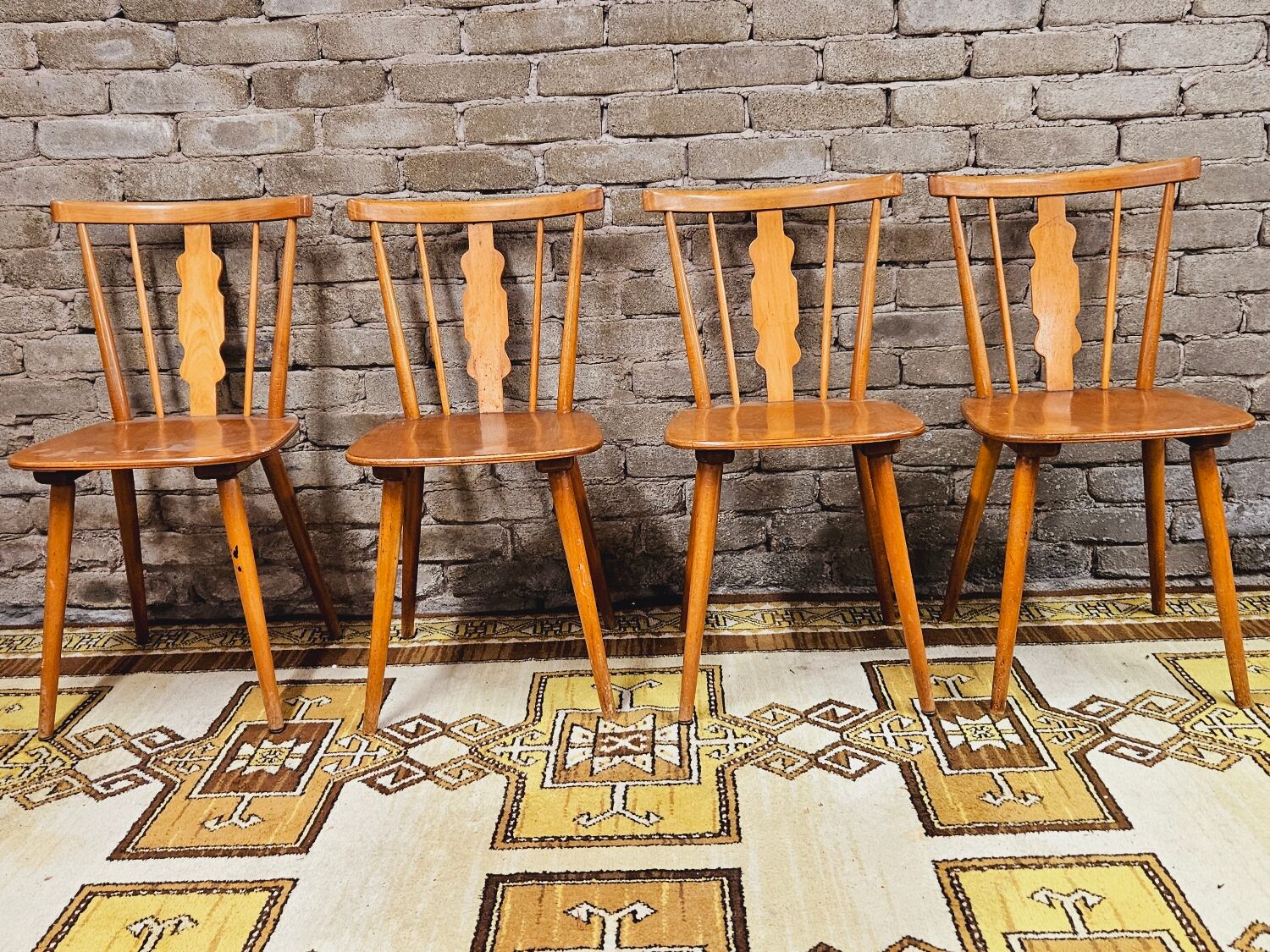 Set of 4 chairs bistrot Iller 70'