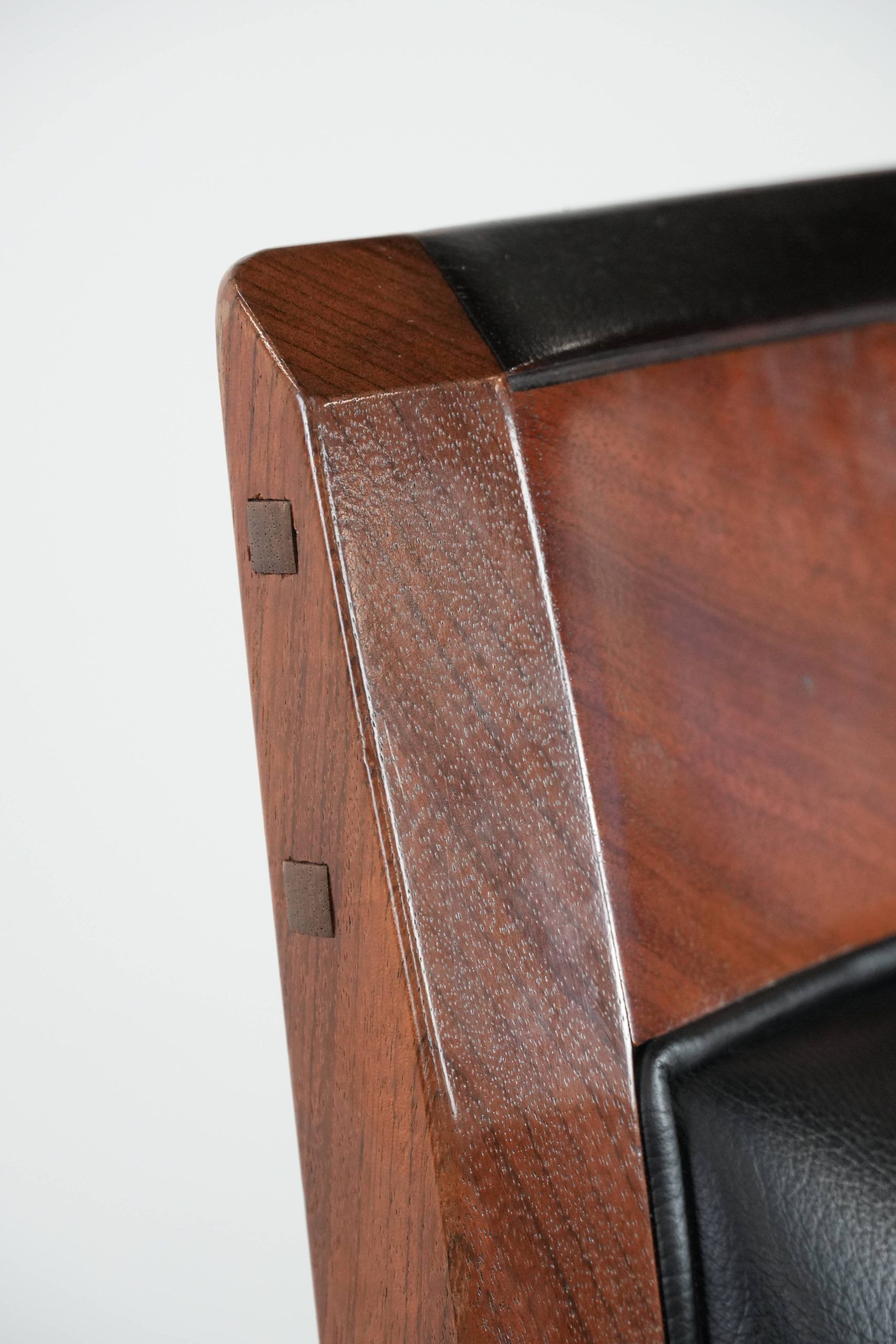Beautiful and very comfortable black Art Deco design armchair