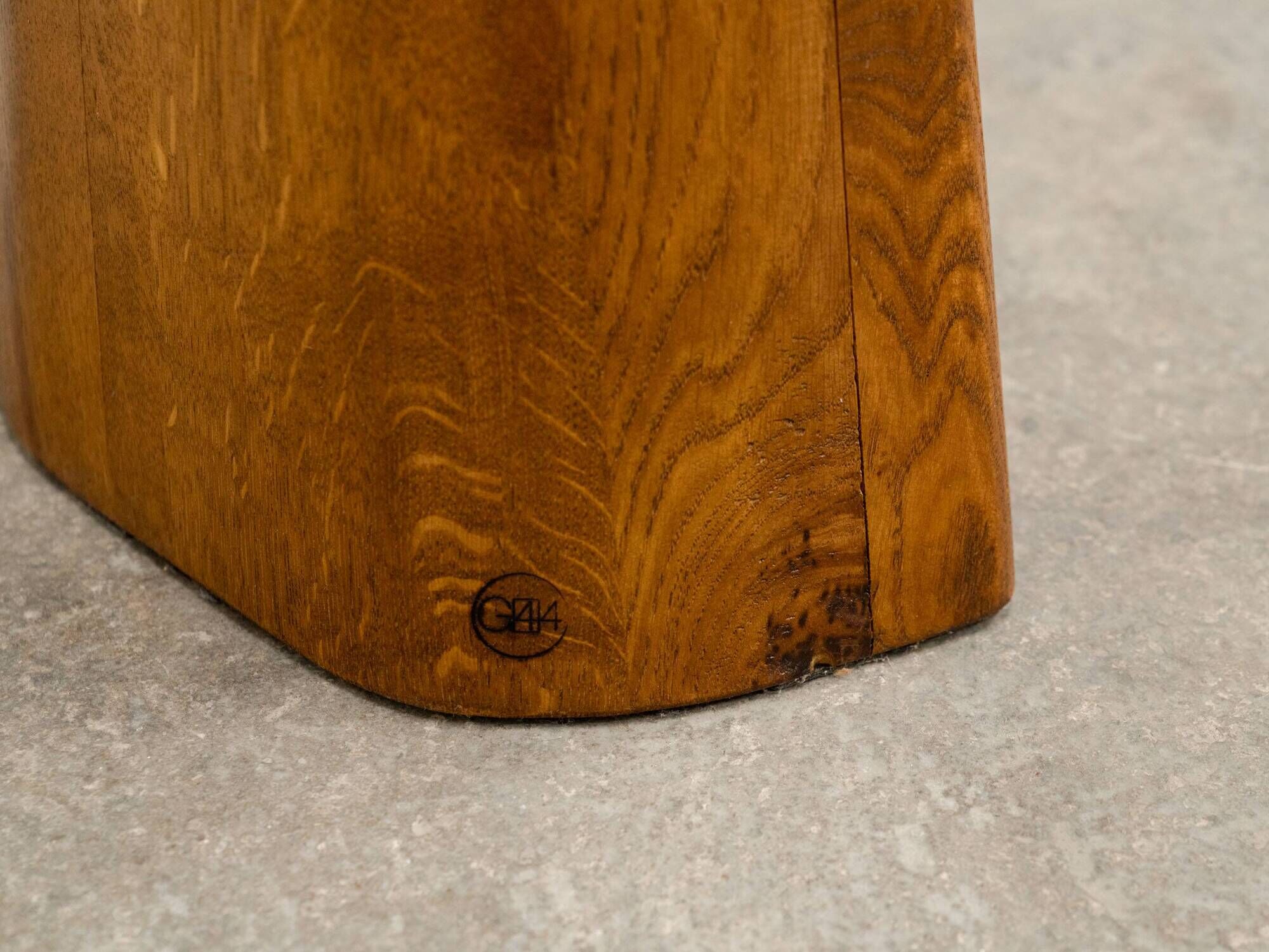 Contemporary sculpture in solid oak 1980