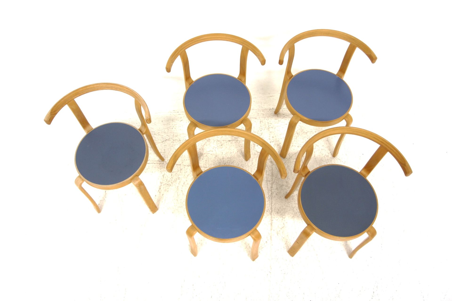 Set of 5 chairs "The 8000 serie", Rud Thygesen & Johnny Sørensen, Denmark, 1980
