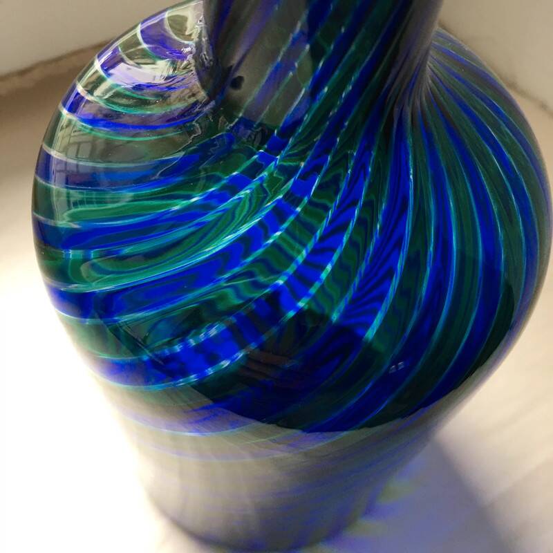 Salviati Murano glass “cane” carafe