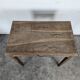 Small oak side table with one drawer, 19th-century tapered legs.