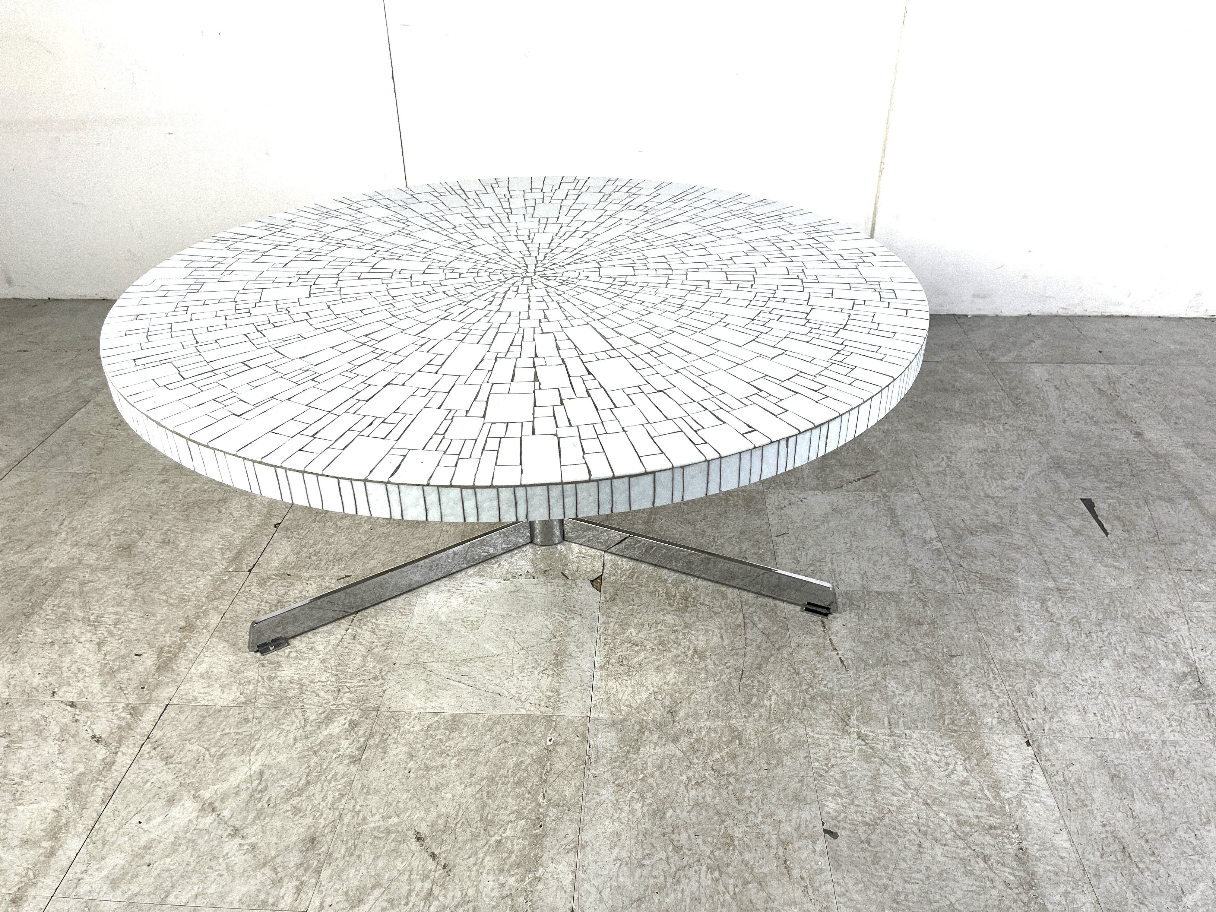 Vintage ceramic mosaic coffee table by Heinz Lilienthal, 1960s