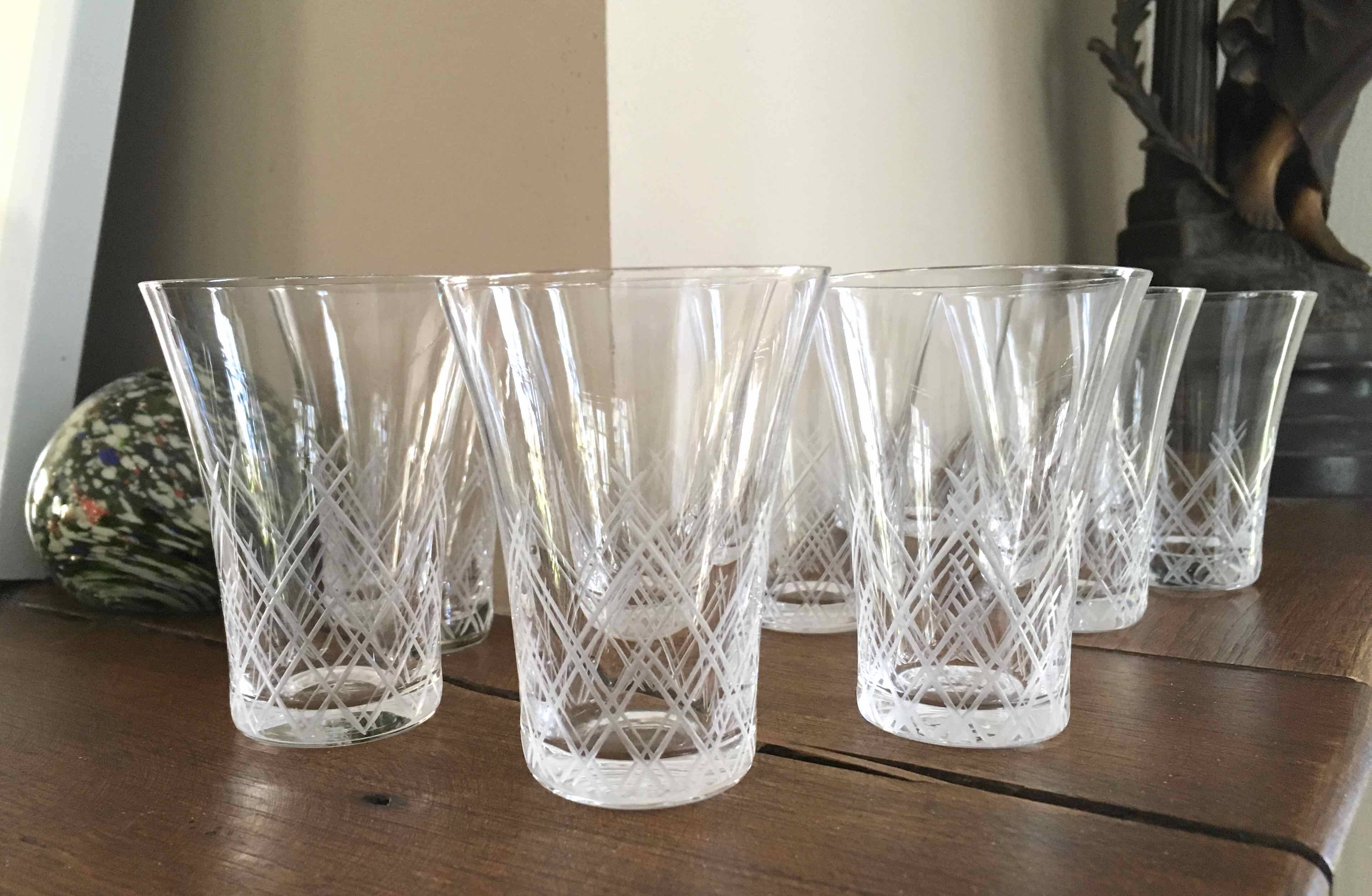 10 old alcohol goblets