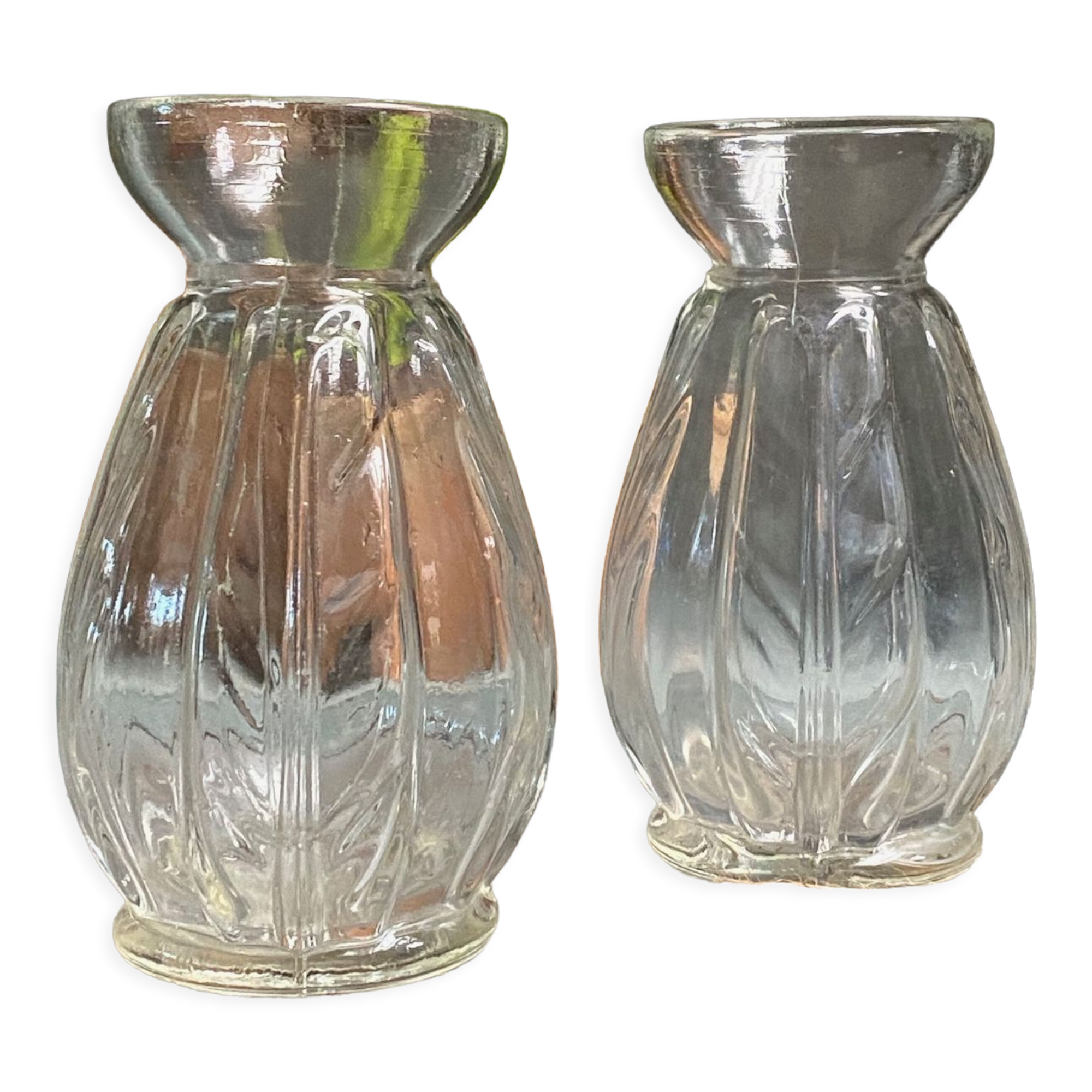 Pair of Art Deco bulb vases