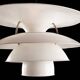 Danish brushed metal pendant light, Poulsen "Charlottenborg" model.