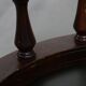 Adjustable green leather and wood Chesterfield office chair with swivel