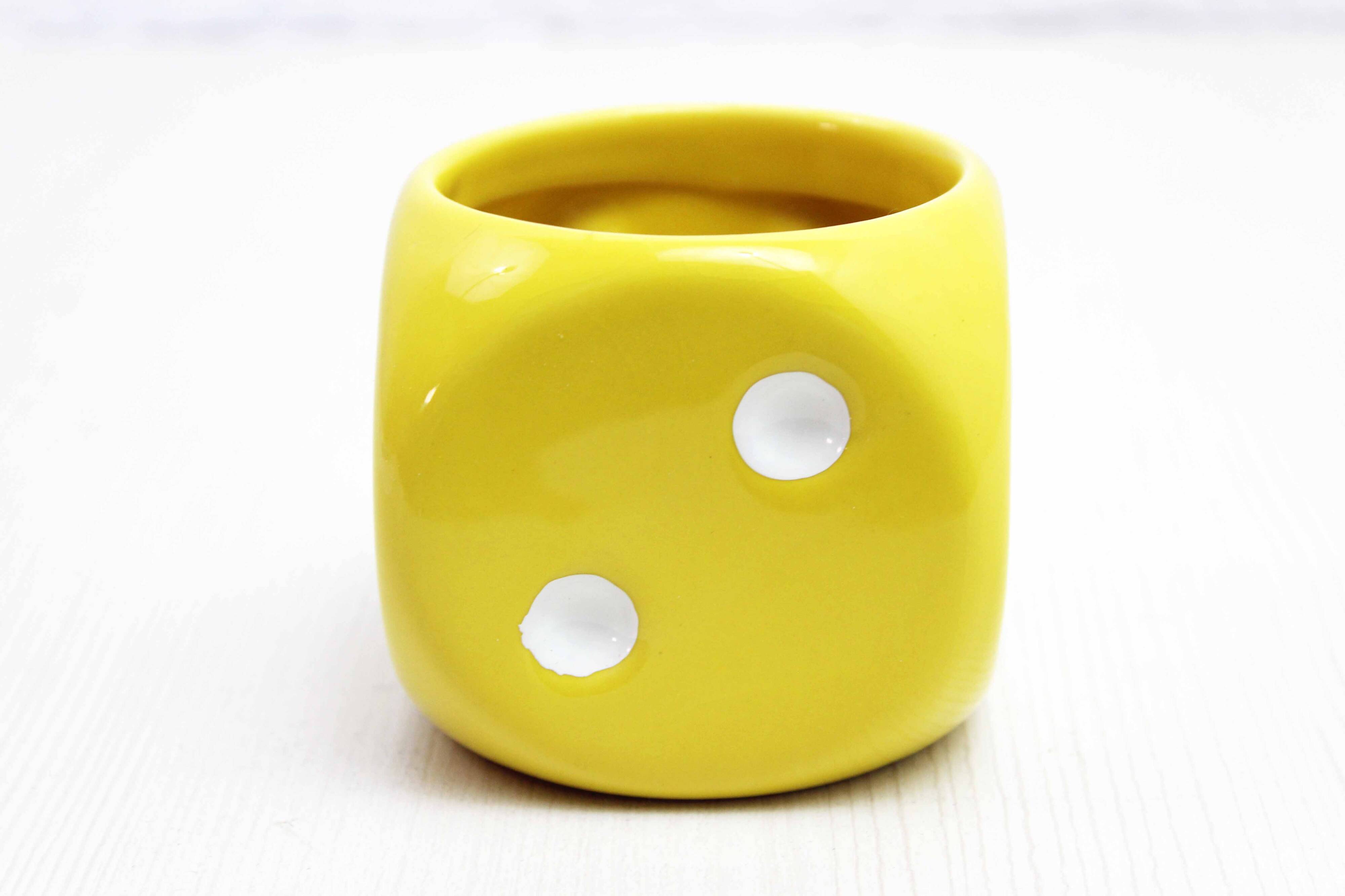 Dice Shaped Ceramic Pot