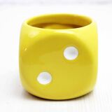 Dice Shaped Ceramic Pot