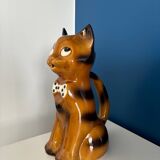 Brown cat carafe pitcher