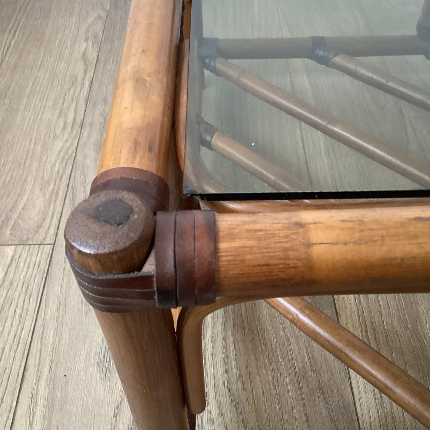 Vintage bamboo coffee table