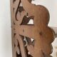 antique corner shelf in openwork wood with 3 shelves