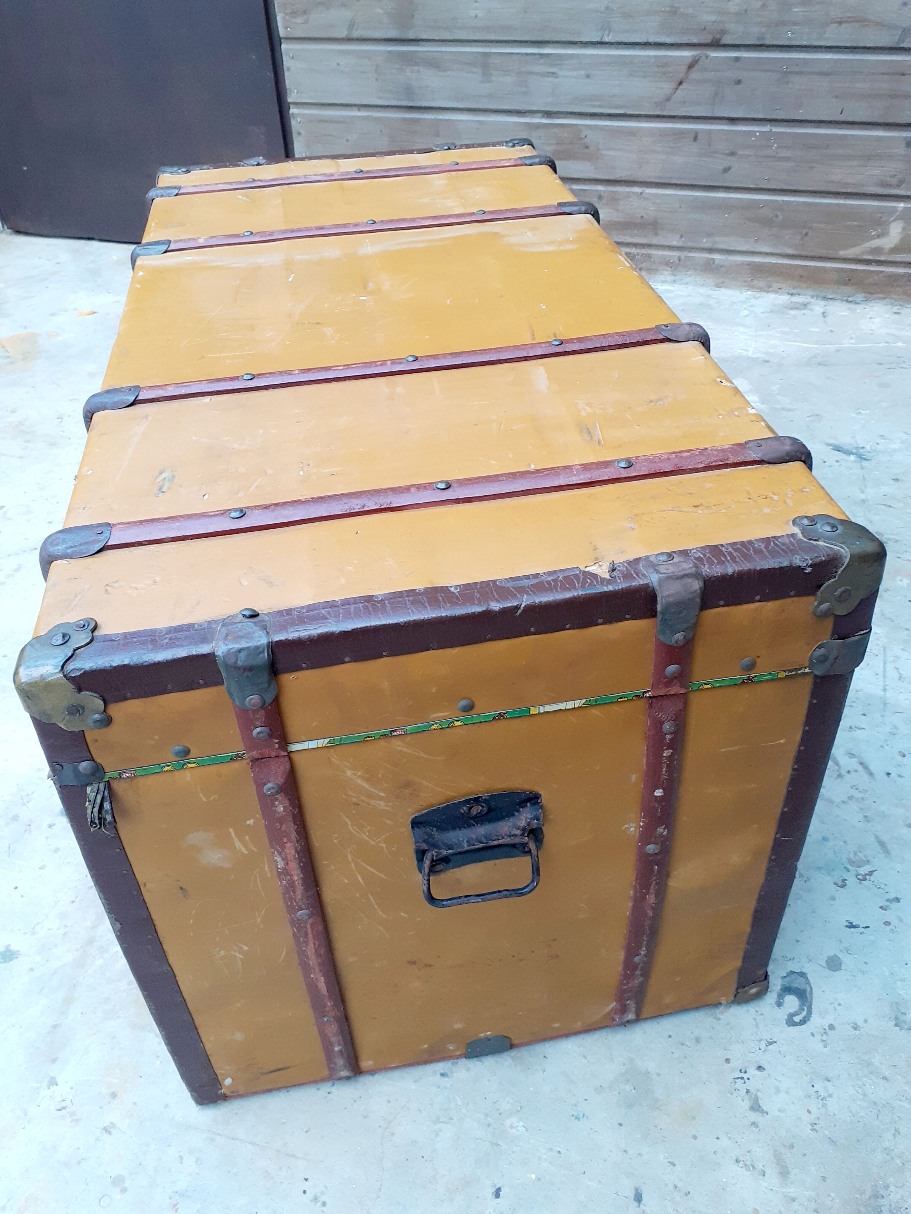 Old travel trunk