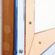 Bevelled wall mirror with blue and copper mirror panels - Italy 1930s