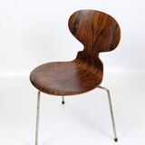 Lot de 6 chaises Ant modèle 3101 fabriquées en palissandre par Arne Jacobsen pour Fritz Hansen des années 1950