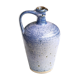 Blue handle jar in signed sandstone, La Borne, 60s
