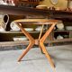 Table basse, d'appoint en bois et verre ⌀ 61 cm