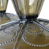 Pair of tazza glass compote cups, circa 1950 - 1970
