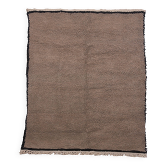 Taupe Handmade Moroccan Rug 177 x 219 cm - Berber Wool Rug - Bohemian Style