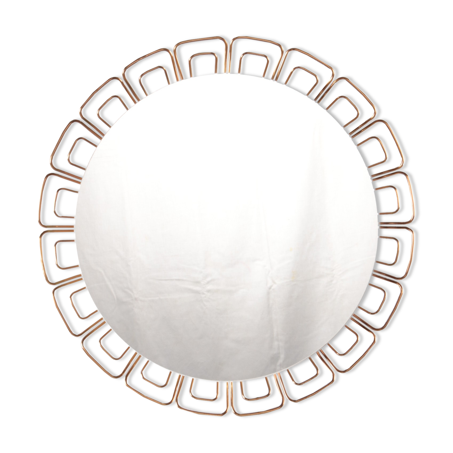 Miroir mural vintage Hillebrand avec éclairage Allemagne des années 1960 51cm