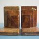paire serre livres albâtre déco vintage alabaster bookends