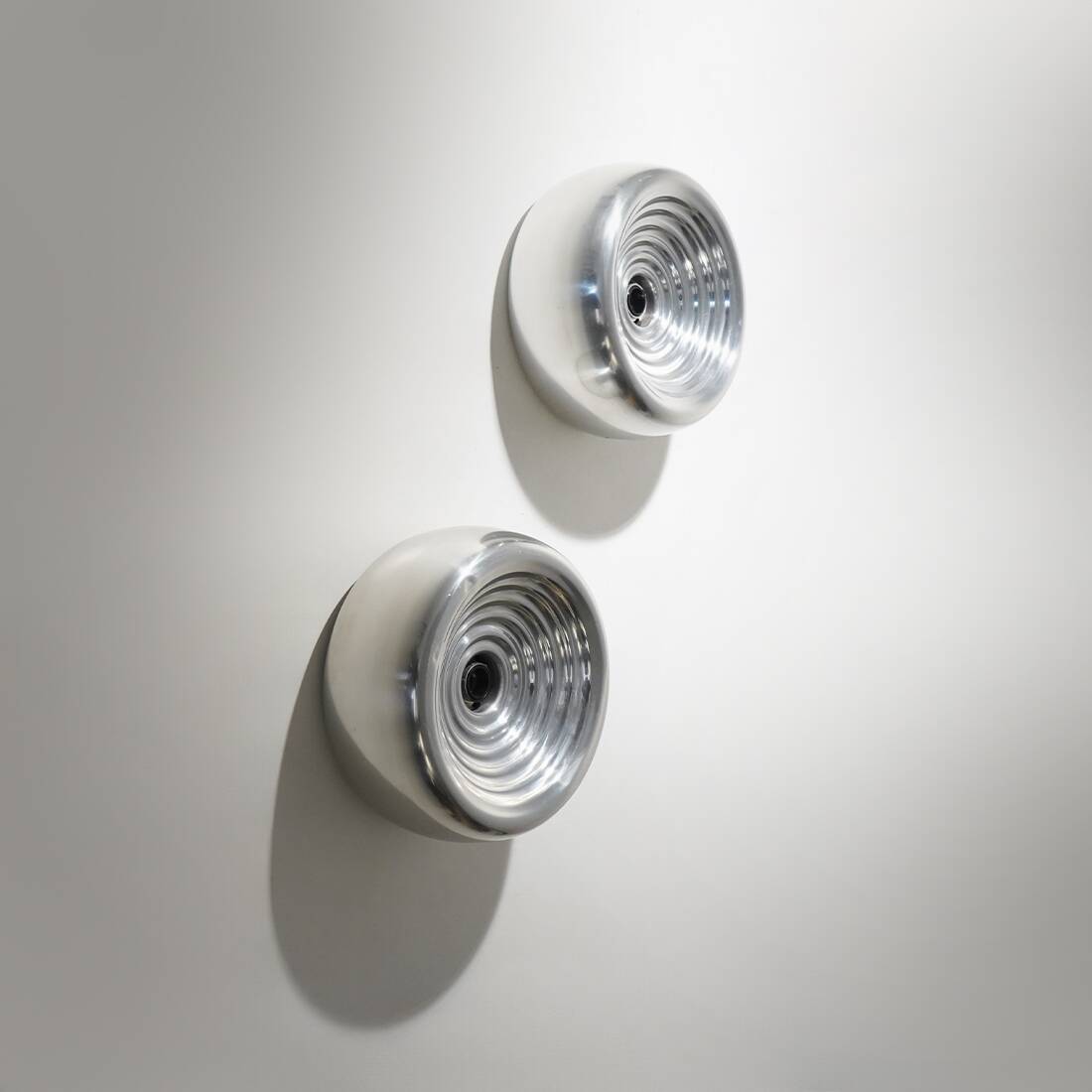 Pair of “Padina” ceiling lights by Achille Castiglioni for Flos, 1960s