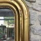 Louis-Philippe pearl mirror 82/61cm gilded with gold leaf, mercury glass, fireplace overmantel.