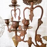 Pair of old XlX th century Napoleon III style candlesticks
