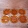 Set of 6 amber Duralex flat plates