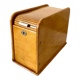Wooden index card box vintage curtain file