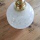 Vintage lampshade wall lamp in white Clichy glass