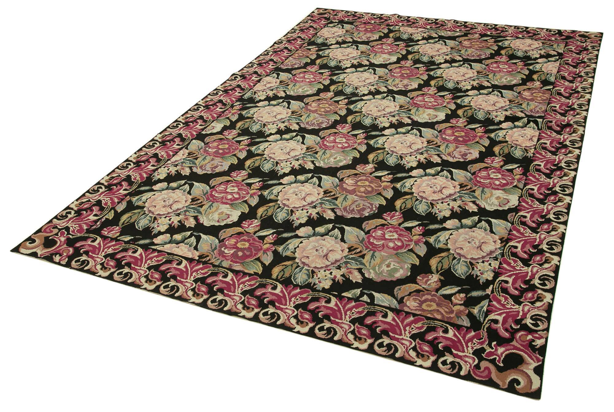 Handmade Vintage Flatweave Needlepoint Kilim 177 cm x 274 cm