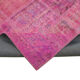 Hand-knotted oriental overdyed 173 cm x 240 cm pink patchwork carpet