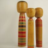 Set of 3 kokeshi (medium size)