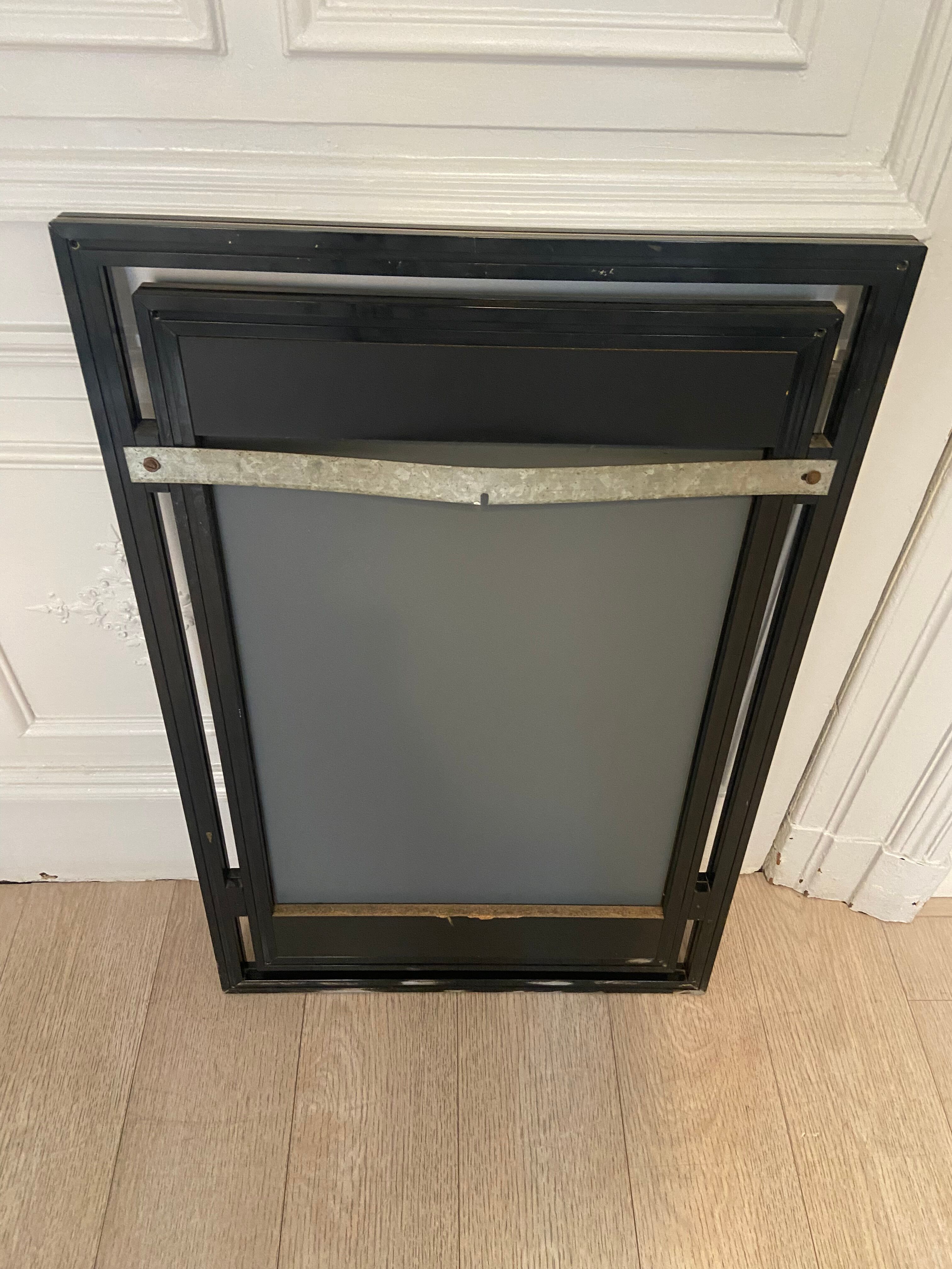 Mirror Pierre Vandel black and gold, 1970s