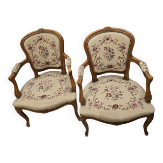 Pair of Louis XV armchairs