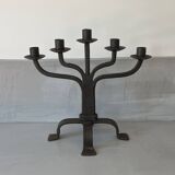 Wrought iron candlestick candelabra candle holder