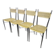 Ensemble de 4 chaises de salle de bain vintage fabriquées en italie dans les années 1970 / mi-siècle outdo