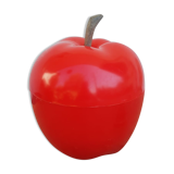 Seau pomme à glacons rouge vintage