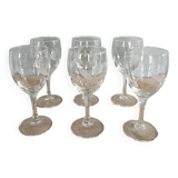 6 ears of wheat wine glasses
