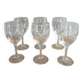 6 ears of wheat wine glasses