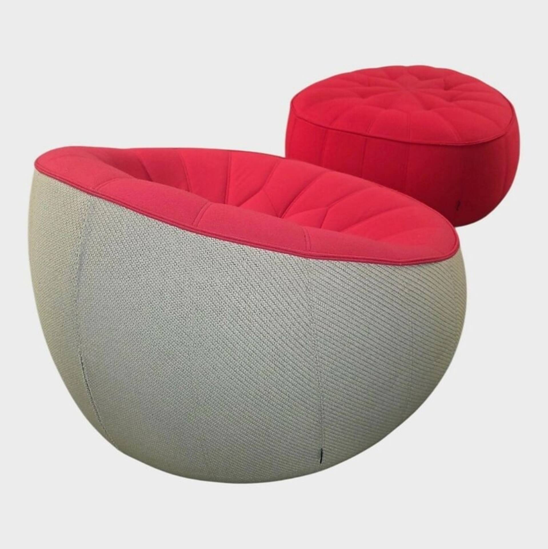 Armchair and Ottoman Pouf Set Cinna – Noé Duchaufour-Lawrance