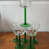 Set of 6 Alsatian white wine glasses
