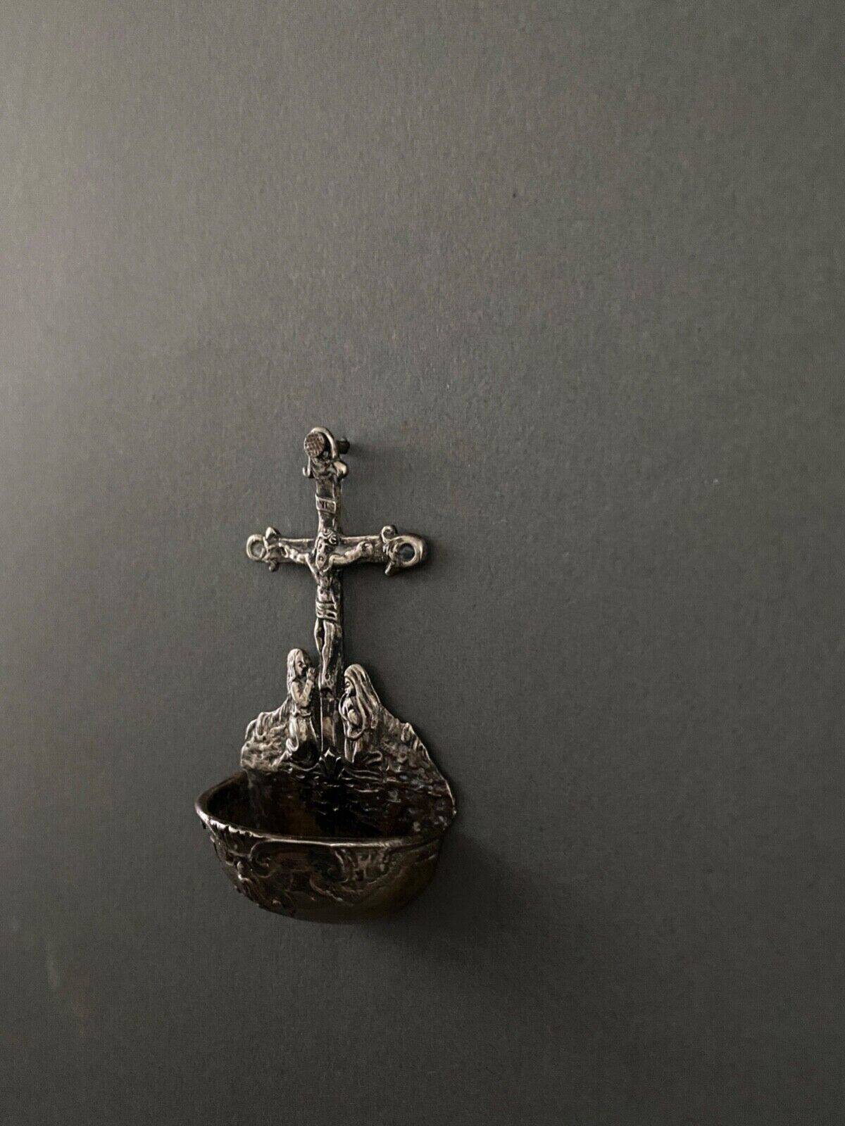 Silver stoup with 18th century Calvary decoration