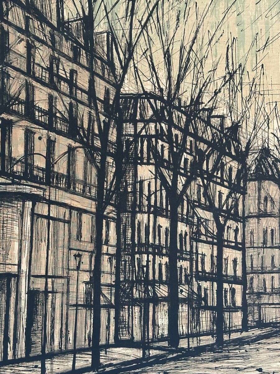 Bernard Buffet painting “Champs-Élysées and Arc de Triomphe” Print on t