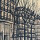 Bernard Buffet painting “Champs-Élysées and Arc de Triomphe” Print on t
