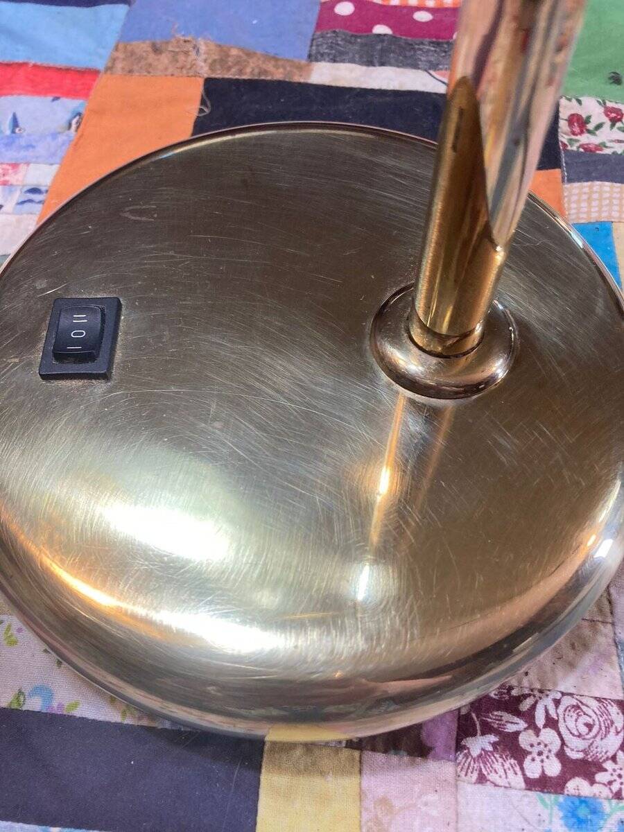 Lampe de table Relco Milan Italy avec bras articulé en laiton par Gianfranco Frattini, années 70