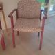 2 fauteuils léopard / bois massif bordeaux