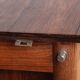 Danish extendable desk, Rosewood and Brass, model OS 51, Arne Vodder.